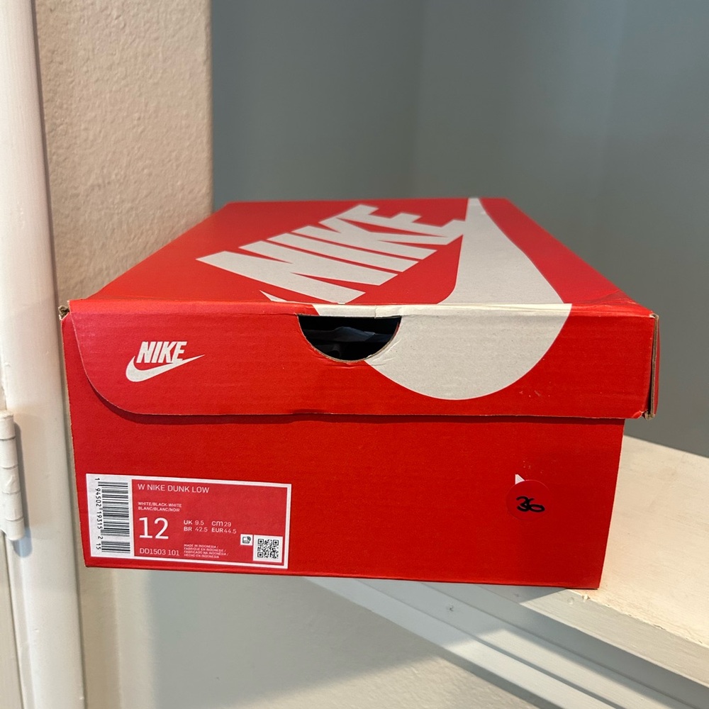 Nike Women's Dunk Low Panda White Black DD1503-101 Shoes Size 12 New - Picture 7 of 10